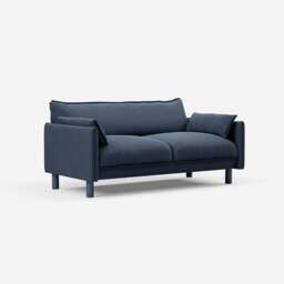 Cozy 2 Seater Sofa - Navy Cotton - thumbnail 4