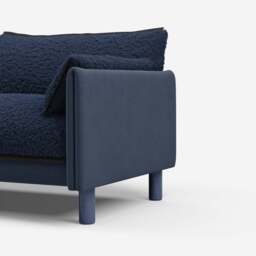 Cozy 1.5 Seater Sofa - Navy Cotton - thumbnail 2