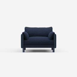 Cozy 1.5 Seater Sofa - Navy Cotton - thumbnail 1