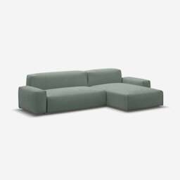 Float 4 Seater RH Chaise Sofa - Sage Cotton