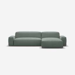 Float 4 Seater RH Chaise Sofa - Sage Cotton - thumbnail 3