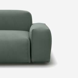 Float 4 Seater RH Chaise Sofa - Sage Cotton - thumbnail 2