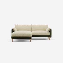 Cozy 3 Seater LH Chaise Sofa - Dark Green Velvet - thumbnail 4