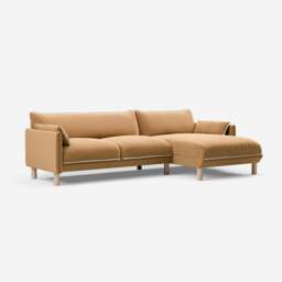 Cozy 4 Seater RH Chaise Sofa - Ochre Cotton