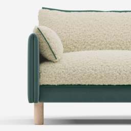 Cozy 1.5 Seater Chaise Sofa - Sage Cotton - thumbnail 4