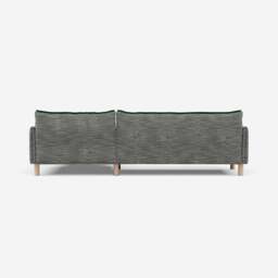 Cozy 4 Seater LH Chaise Sofa - Salt & Pepper Textured Weave - thumbnail 4