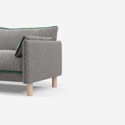 Cozy 4 Seater LH Chaise Sofa - Salt & Pepper Textured Weave - thumbnail 2