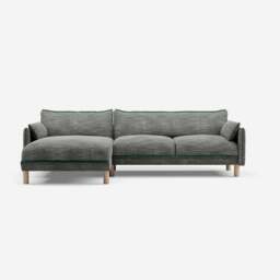 Cozy 4 Seater LH Chaise Sofa - Salt & Pepper Textured Weave - thumbnail 3