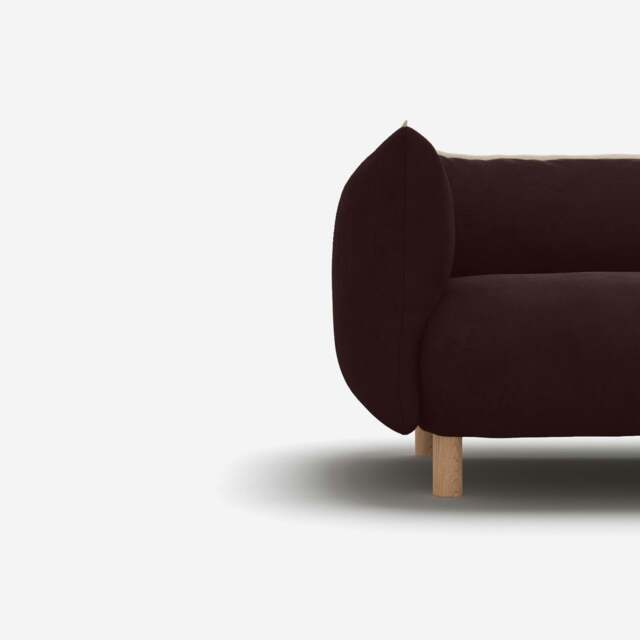 Pillow Dark Brown Velvet Jacket - Natural Trim