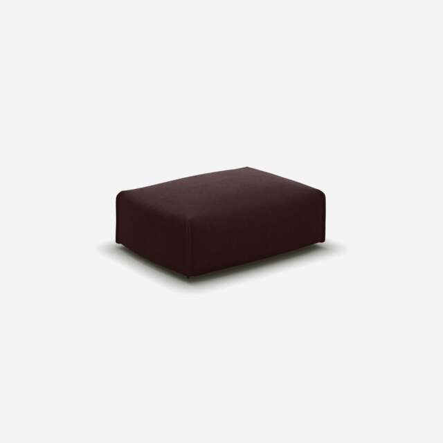 Float Rectangular Ottoman - Dark Brown Velvet - image 1