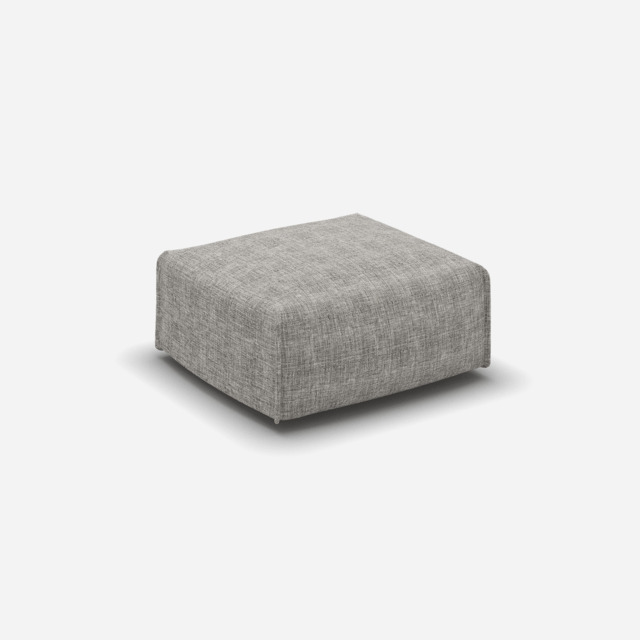 Float Square Ottoman - Salt & Pepper Textured Weave - image 1