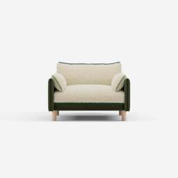 Cozy 1.5 Seater Sofa - Dark Green Velvet - thumbnail 1