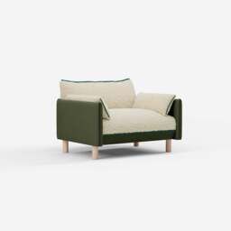 Cozy 1.5 Seater Sofa - Dark Green Velvet - thumbnail 3