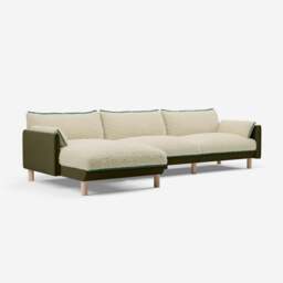 Cozy 5 Seater LH Chaise Sofa - Meadow Cotton