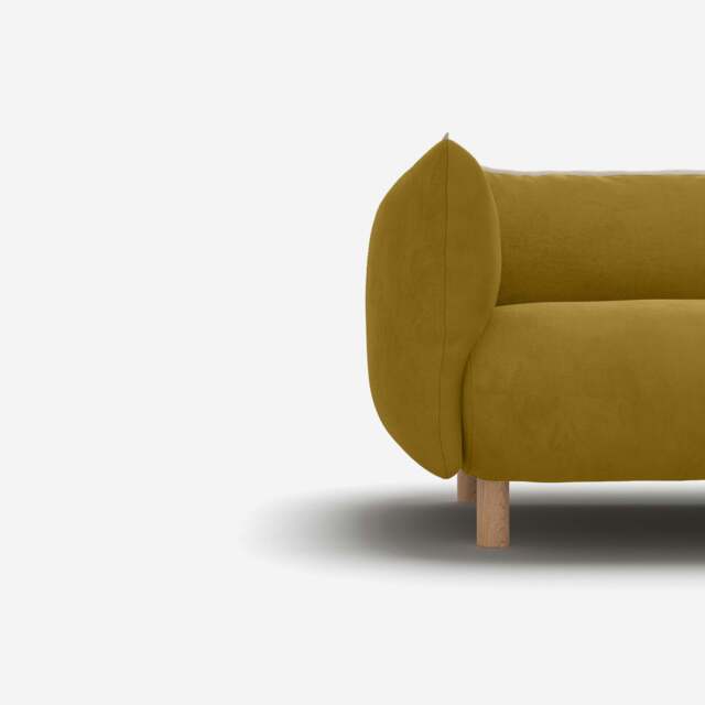 Pillow Mustard Velvet Jacket - Natural Trim