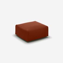 Float Square Ottoman - Rust Velvet