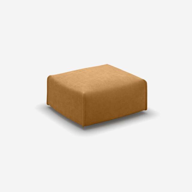 Float Square Ottoman - Ochre Cotton - image 1