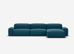 Float 5 Seater RH Chaise Sofa - Teal Velvet - thumbnail 3