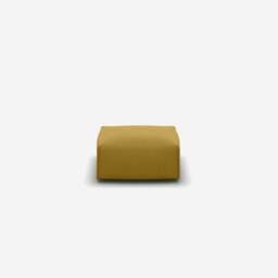 Float Square Ottoman - Mustard Velvet - thumbnail 2