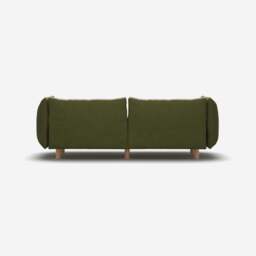 Pillow 3 Seater Sofa - Dark Green Velvet - thumbnail 4