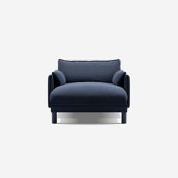Cozy 1.5 Seater Chaise Sofa - Navy Cotton - thumbnail 4