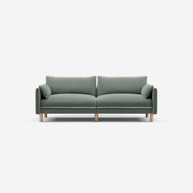Cozy 3 Seater Sofa - Sage Cotton - image 1