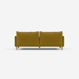Cozy 3 Seater Sofa - Mustard Velvet - thumbnail 4