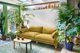 Cozy 3 Seater Sofa - Mustard Velvet - thumbnail 7