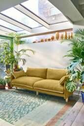 Cozy 3 Seater Sofa - Mustard Velvet - thumbnail 6