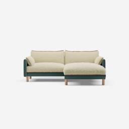 Cozy 3 Seater RH Chaise Sofa - Sage Cotton - thumbnail 3