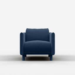 Cozy Armchair - Midnight Blue Velvet - thumbnail 2