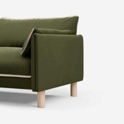 Cozy 2 Seater Sofa - Dark Green Velvet - thumbnail 3