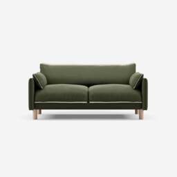 Cozy 2 Seater Sofa - Dark Green Velvet - thumbnail 1
