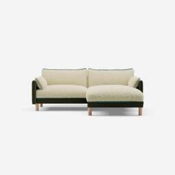 Cozy 3 Seater RH Chaise Sofa - Dark Green Velvet - thumbnail 3