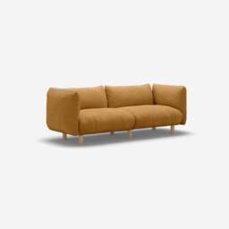 Pillow 3 Seater Sofa - Ochre Cotton - thumbnail 3