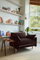 Cozy 1.5 Seater Sofa - Dark Brown Velvet - thumbnail 6
