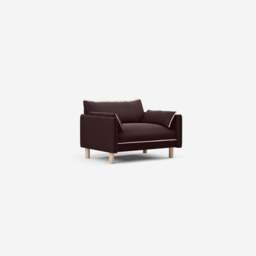 Cozy 1.5 Seater Sofa - Dark Brown Velvet - thumbnail 3