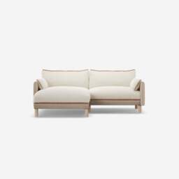 Cozy 3 Seater LH Chaise Sofa - Cream Textured Weave - thumbnail 3
