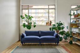Cozy 5 Seater Sofa - Navy Cotton - thumbnail 7
