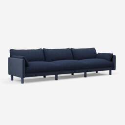 Cozy 5 Seater Sofa - Navy Cotton - thumbnail 3