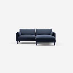 Cozy 3 Seater RH Chaise Sofa - Navy Cotton - thumbnail 3