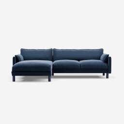 Cozy 4 Seater LH Chaise Sofa - Midnight Blue Velvet - thumbnail 4