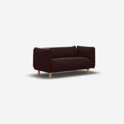 Pillow 2 Seater Sofa - Dark Brown Velvet - thumbnail 3