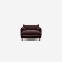Cozy 1.5 Seater Chaise Sofa - Dark Brown Velvet - thumbnail 3