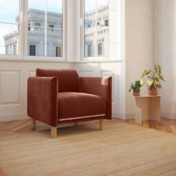 Cozy Armchair - Rust Velvet - thumbnail 2
