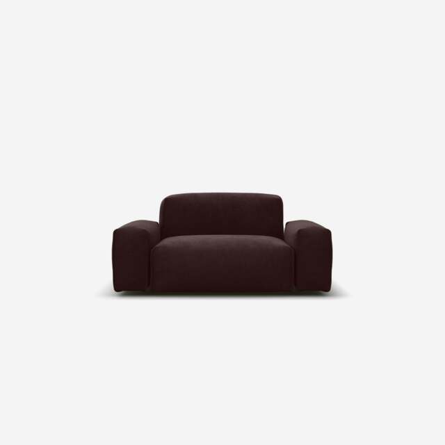 Float 1.5 Seater Sofa - Dark Brown Velvet - image 1