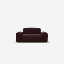 Float 1.5 Seater Sofa - Dark Brown Velvet - thumbnail 1