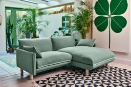 Cozy 5 Seater RH Chaise Sofa - Sage Cotton - thumbnail 9