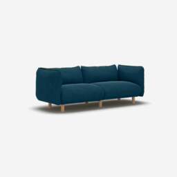 Pillow 3 Seater Sofa - Teal Velvet - thumbnail 3