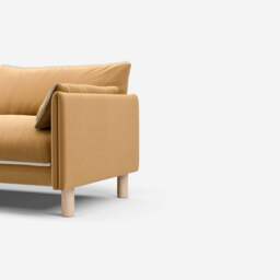 Cozy 5 Seater Sofa - Ochre Cotton - thumbnail 2